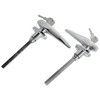 WFLNHB Outside Locking Door Handles Silver Steel Replacement for 1933