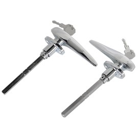 WFLNHB Outside Locking Door Handles Silver Steel Replacement for 1933 1934 Model 40 Base 1932 Model 18 3-Window Coupe