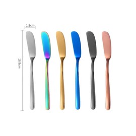ASEANAO Stainless Steel Cheese Spreaders Knives, Butter Spreader (Silver)