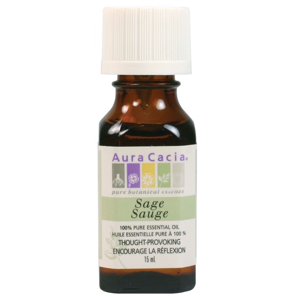 Aura Cacia Sage Essential Oil 100% Pure Essential Oil 15
