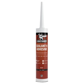 Liquid Rubber Caulk - Hybrid Adhesive and Protective Sealant, White, 1 Pack