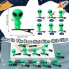 60 Pcs Alien Hair Clips Glow in Dark Rave,Mixed Styles,Green