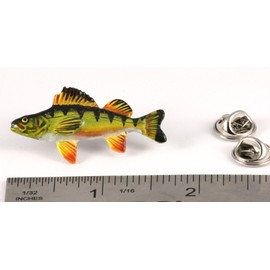 Handcrafted Hand Painted Yellow Perch Magnet Gift for Fishermen Home Office Lodge Fridge Whiteboard Locker - Made in United States - SKU FP076MAG
