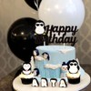 25 piezas de decoración para tartas de cumpleaños, pingüino, pingüino,
