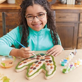 MindWare 13838209 Paint Your Own Stepping Stone Dinosaur Footprint, Multicolour, 8.5 inch x 10 inch