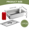 Breading Bowls Set of 3 GN Containers with Lid, Gastronorm