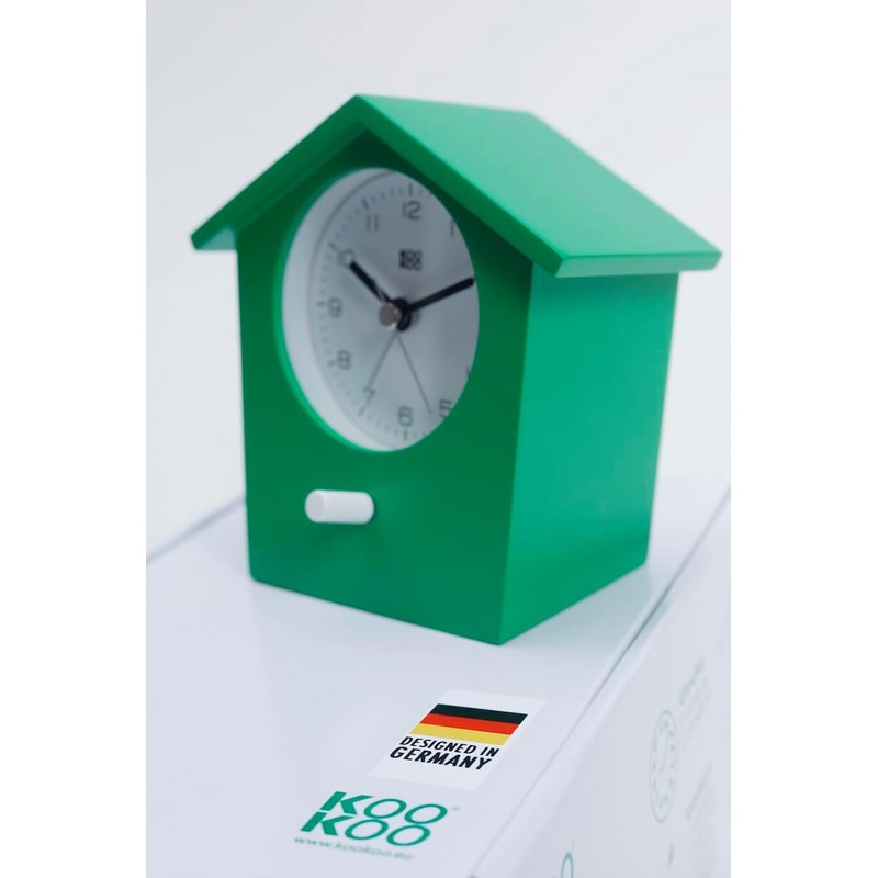 KOOKOO EarlyBird Green Alarm Clock with Bird Melody (Original Recording)