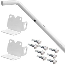 Jake Sales - 24" Stainless Steel Vinyl Fence Gate Drop Rod Powder Coated (WHITE) - AKA Gate Drop Pin, Cane Bolt - Drop Rods for Securing One Double Gate to the ground so the Other can be Latched to it