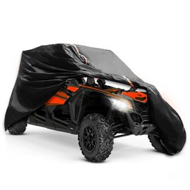Kemimoto (Upgraded) UTV Cover 4 Seater Compatible with Can Am Maverick X3 Max RZR 1000 Pro 4 with Reflective Strip Protect Your SxS Vehicle from Snow, Rain, Dirt, Dust and Sun UV Rays