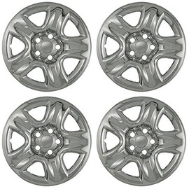 OxGord 16 inch Wheel Skins for 2001-2007 Toyota Highlander (Set of 4) Impostor Wheel Covers for 16 inch Chrome ABS Wheels- Auto Tire Replacement Exterior Cap Cover