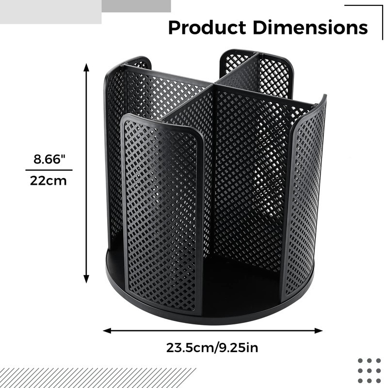 Fanspack Rotatable Cup and Lid Organizer with 4 Compartments, Coffee