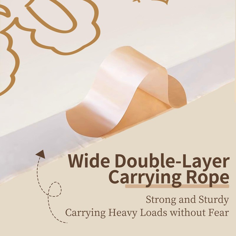 13 Gallon Trash Bags with Cute Rabbit Printed & Drawstring,