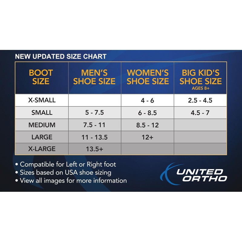 United Ortho Air Cam Walker Fracture Boot, Medium, Black