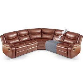 VANSOFY Extra Large Reclining Sectional Couch Covers, Waterproof 5-Piece Sofa Covers for L Shape Sectional Sofa Corner Seater Washable Slipcover for Pets, Dogs(1 Seat Recliner Cover, Light Gray)