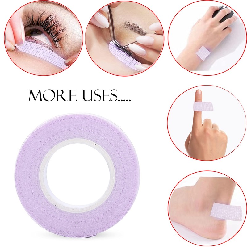 JASSINS 6 Rolls Eyelash Tape, Adhesive Fabric Eyelash Tapes, Adhesive