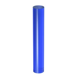 sourcing map 6 x 1 Inch Acrylic Clay Roll Solid Non-Stick Plastic Round Tube Roller Polymer Clay Stick Fondant Rolling Pin for Shapes Modelling Crafts Crafts Blue