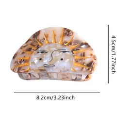 Funny Classic Bohemia Hair Clips,Novelty Acetate Hair Clip,Small Boho Sun Claw Clips for Women,Tortoiseshell