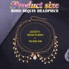 Sixexey Boho Sequin Head Chain Egyptian Gold Headpiece for Women