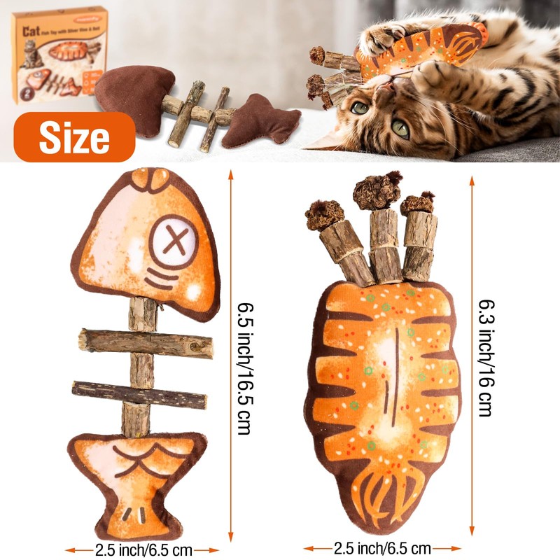 Havenfly Juguete Interactivo para Gatos en Forma de Pez -