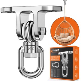 Viomis 360° Swing Hook - Stainless Steel Ceiling Mount with 450 kg Load Capacity for Hanging Chairs, Hammocks, Punch Bags & More