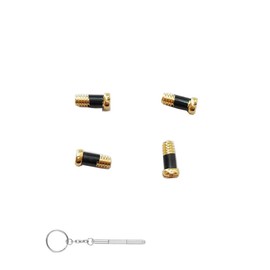 Replacement Gold Screws for Sunglasses Eyeglass Glasses Repair Kit and Screwdriver (2.8mm)