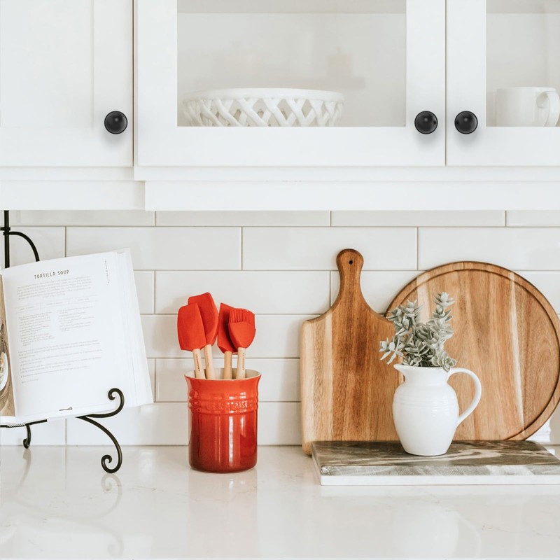 Asidrama 10 Pack Matte Black Kitchen Cabinet Knobs Dresser Knobs