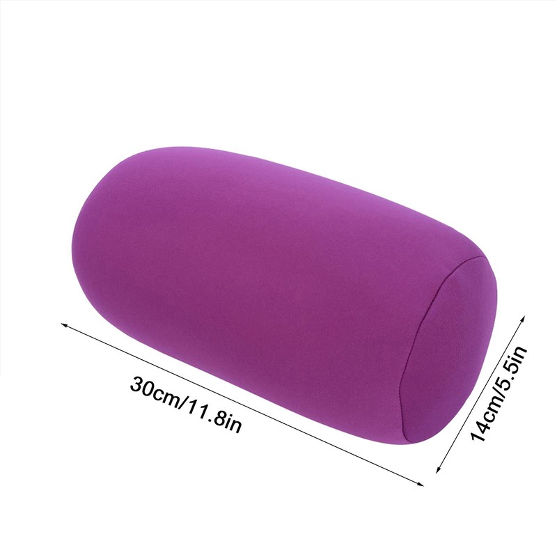 HAOHIZE Microbead Roll Pillow, Comfort Squish Tube Bolster Cushion, Head,