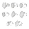UNICRAFTALE 8 Pieces 8 Styles Oval Cabochon Bezel Blank Tray