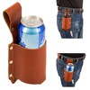 Beer Holder,Leather Beer Holster Bottle Holders,Beer Belt Holder Beer Gifts