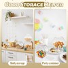 Woozettn Plastic Candy Jar,Hexagon Cookie Jars for Kitchen,Clear Hexagonal Containers