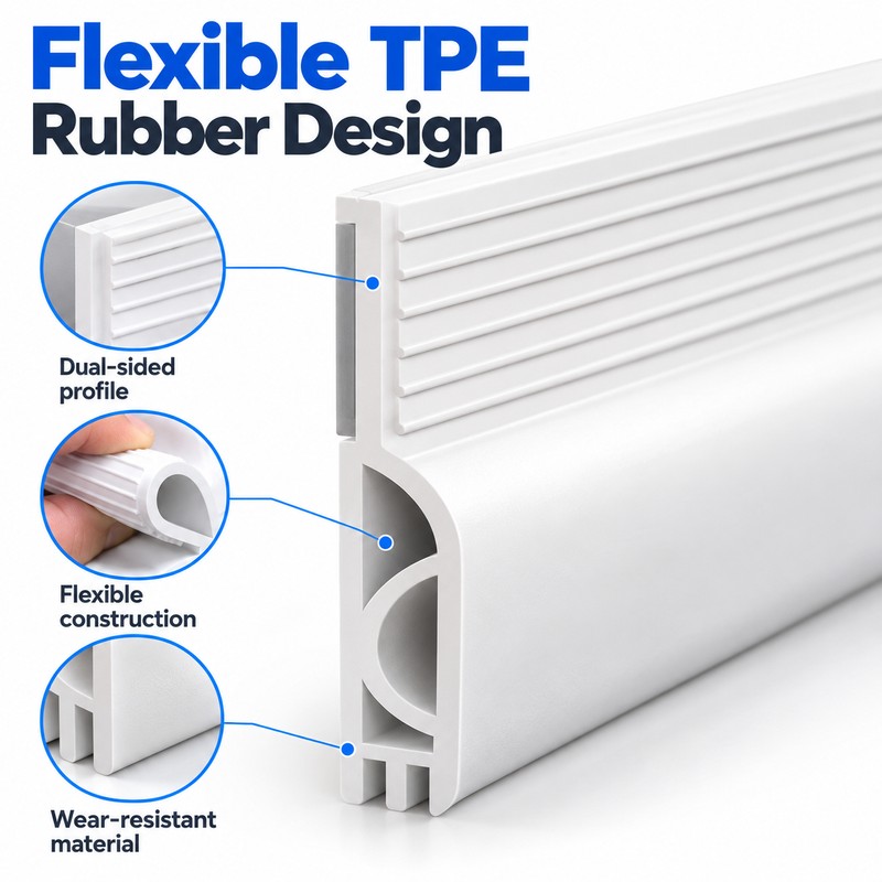 Under Door Draft Stopper for Home Insulation – Flexible Rubber