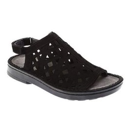 NAOT Footwear Women's Amadora Black Velvet Nubuck Sandal 8-8.5 W US