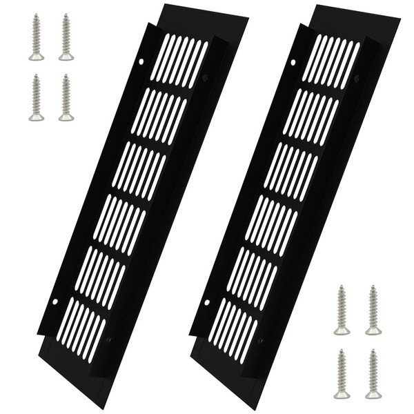KtbeYTi Set of 2 Ventilation Grille, Aluminium Exhaust Grille, Rectangular
