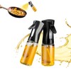 AMZYYDS Botella dispensadora de aceite，4 Piezas Pulverizador de Aceitede Vidrio de 200ml，Aceiteras de Cocina para Cocinar, Hornear, Pan, Barbacoa, Asar y Ensalada (negro)