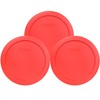 Pyrex Bundle - 3 Items: 7201-PC 4-Cup Red Plastic Food