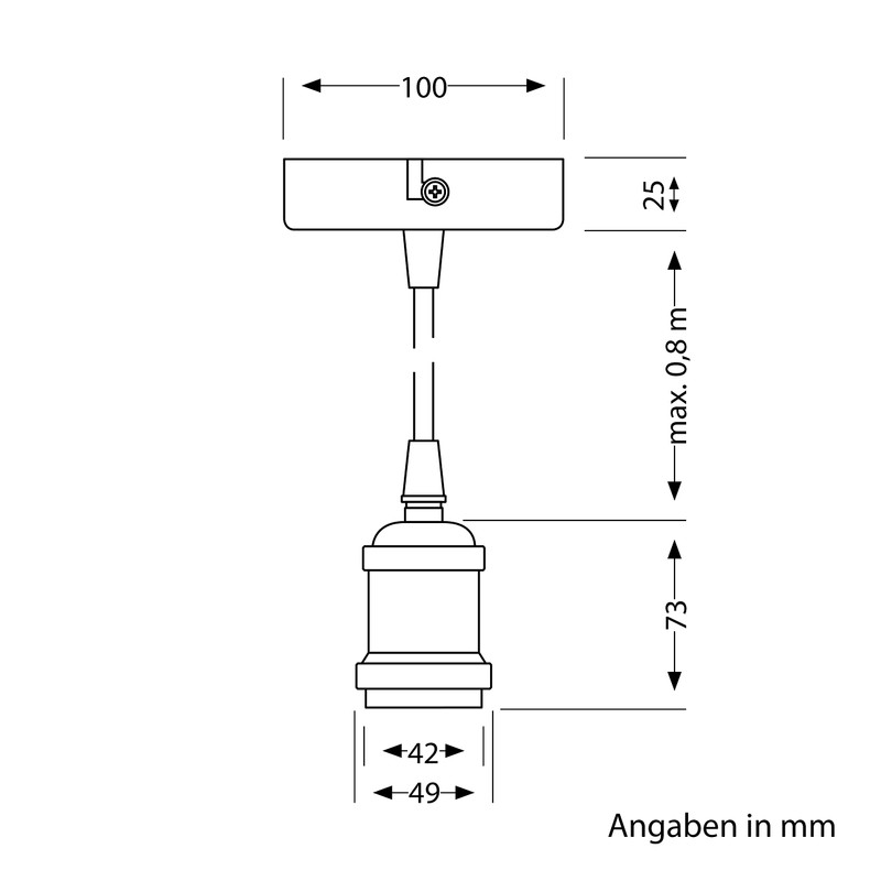 ledscom.de RETRA Pendant Light / Pendant Light Textile Cable Matte
