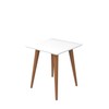 Manhattan Comfort Utopia High Square End Table, White Gloss