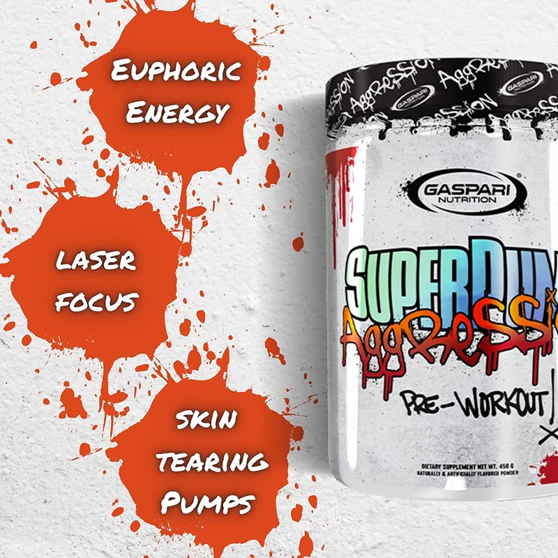 Gaspari Nutrition SuperPump Aggression Pre-Workout: Energy, Focus, Endurance and Recovery,