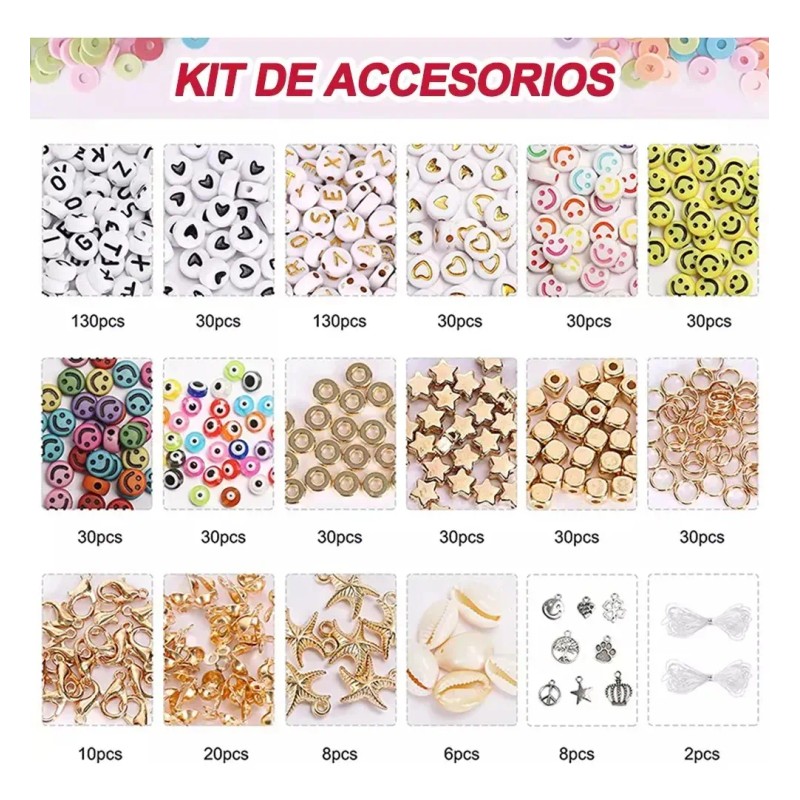 Cuentas Para Pulseras, 9000 Piezas 6mm Abalorios Para Hacer Jitai