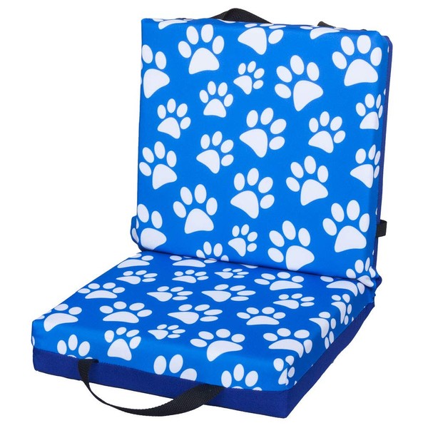 ABS Novelties Paws Pattern Double Cushion Blue
