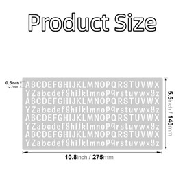 2080 Pieces 10 Sheets Letter Stickers, self-Adhesive Vinyl Waterproof Mailbox Stickers, Mailbox, Windows, Doors, Signs, Address, Enterprise (0.5 inch) (White)