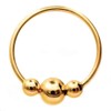 Willys Jewellery Piercing Ring 925 Sterling Silver Gold-Plated Yellow Gold