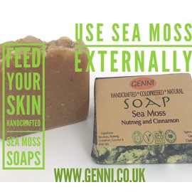 Sea Moss Soaps Handcrafted & Artisan made with wildcrafted Sea moss and lemongrass & Citronella 100% Vegan
