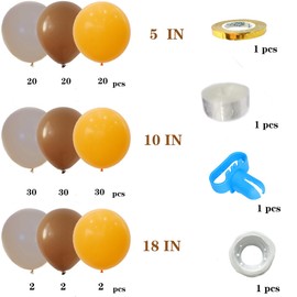 163Pcs Bee Balloons Garland Arch Kit with Lemon Yellow Smoke Brown Khaki Balloons for Baby Shower Sunflower Birthday Gender Reveal Bee Daisy Party Decorations