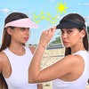 Ydocqli 3 Pack Black White Visor Women Men Clip On
