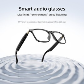 Yanmis Smart Glass Language Translator, TR90 Simultaneous Interpretation Glasses, Double Magnetic Charging Legs, Supports 160 Languages, Bluetooth Sound Assistant