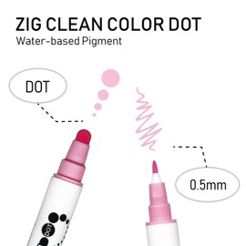 Kuretake ZIG Clean Color Dot Dual-Tip Markers 6/pkg-TC61006V