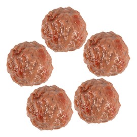 SUPVOX 5pcs Artificial Beef Meatball Model Fake Food Toy Realistic Food Display Prop Pvc Play for Kitchen Decor Pretend Play Teaching Restaurant and Museum