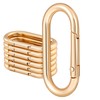 10Pcs Metal Spring Oval Rings Round Carabiner Key Ring Clip