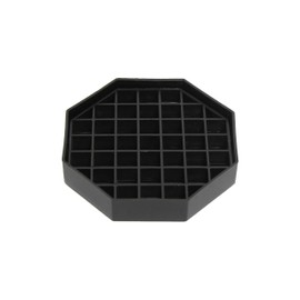 Thunder Group ALDT045 Drip Tray, 4-1/8" x 4-1/8" x 3/4"H, Octagonal, Plastic, Black (4 Each per Pack), Sold in A CASE of 48 EACH/12 Packs PER CASE